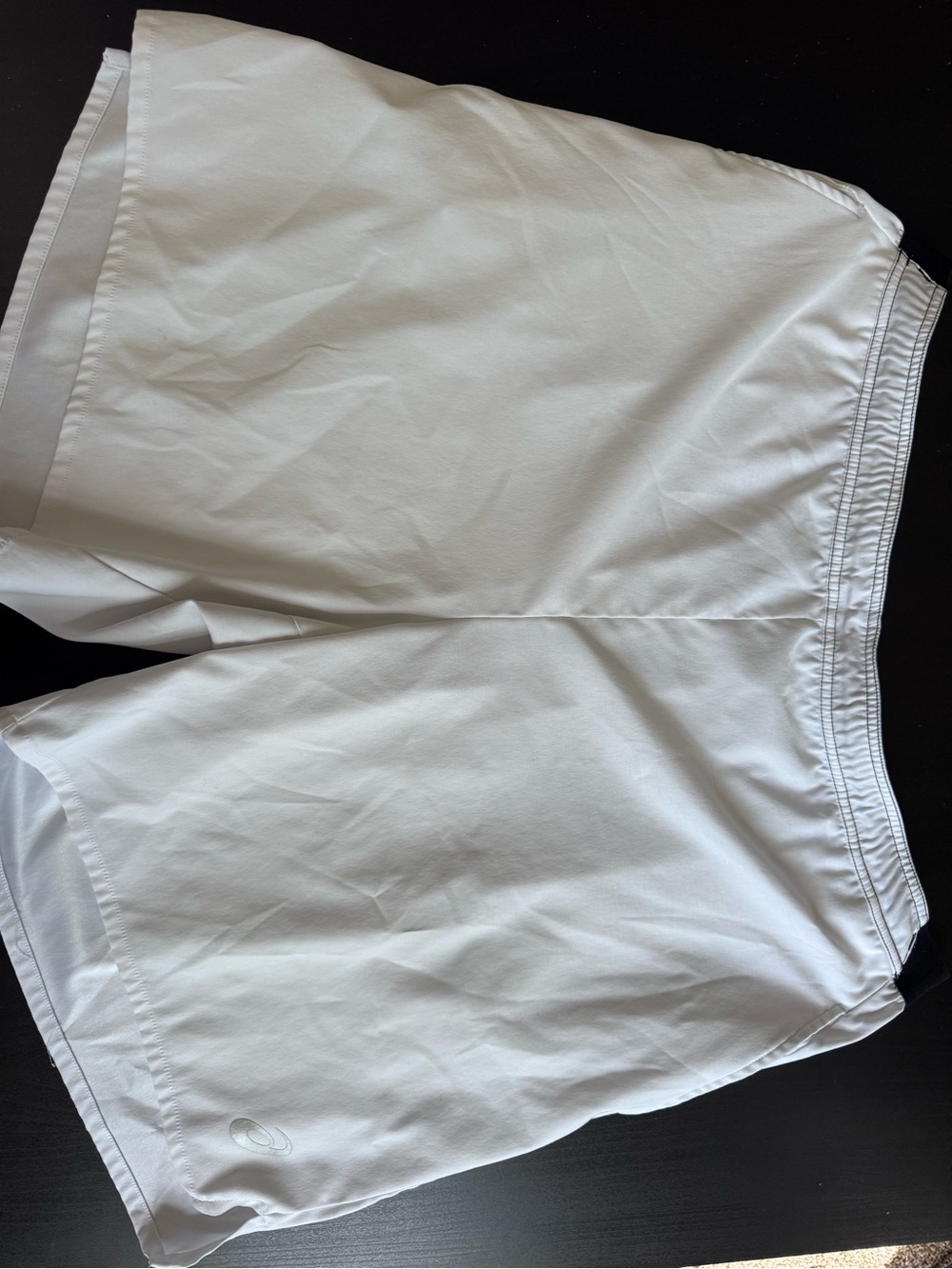 Asics White Women's Athletic Shorts with Subtle Logo
